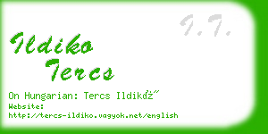 ildiko tercs business card